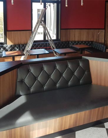 Nappa Echtleder Bank mit Rautenheftung
